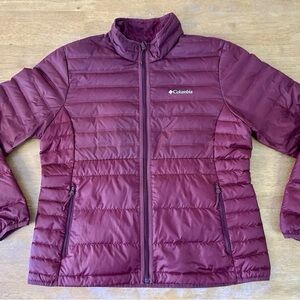 Columbia Women's Pink / Burgundy Puffer JacketSz M